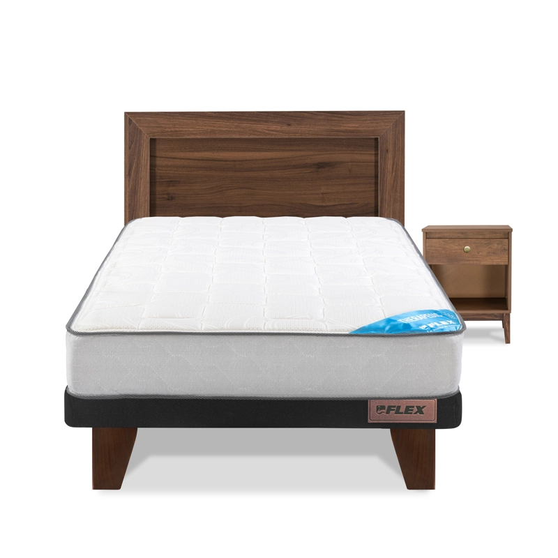 CAMA EUROPEA FLEX THERAPEDIC 1.5 PL + MUEBLES ASTURIAS - 2
