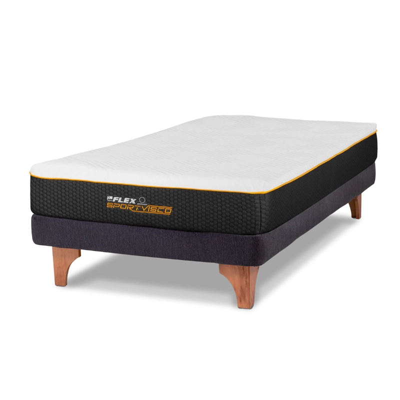 CAMA EUROPEA FLEX HYBRID VISCO 1.5 PLAZAS BOX - 1