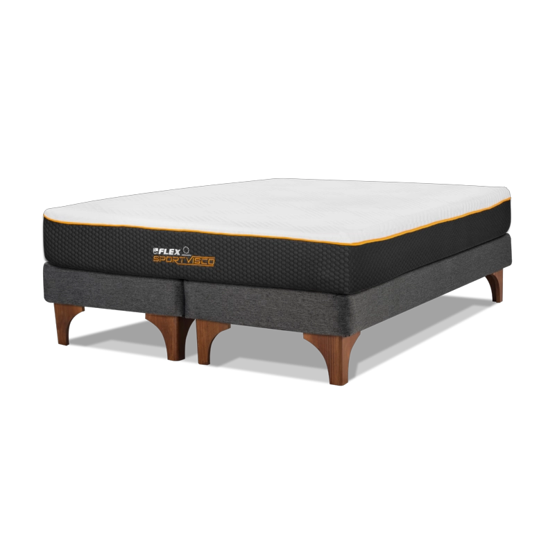 CAMA EUROPEA FLEX HYBRID SPORT VISCO 2 PLAZAS BASE DIVIDIDA - 1