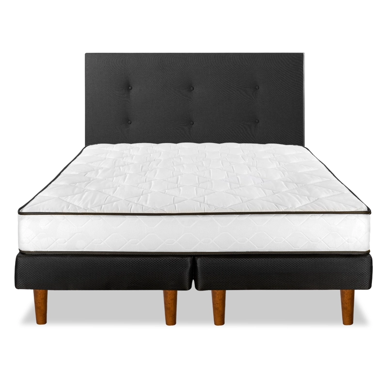 CAMA EUROPEA FLEX NEW SIMPLE 2 PLAZAS BD + RESPALDO ROYAL - 2