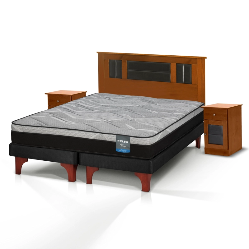 CAMA EUROPEA DREAM PRO KING 180X200 + SET LORRAINE FLEX - 1