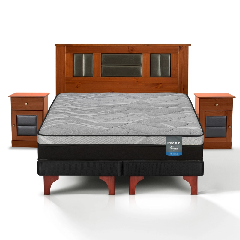 CAMA EUROPEA DREAM PRO KING 180X200 + SET LORRAINE FLEX - 2