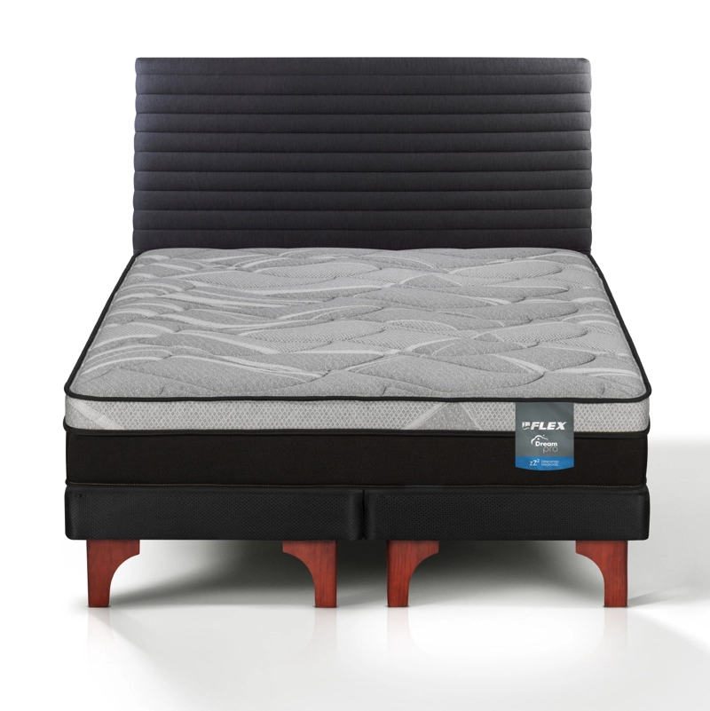 CAMA EUROPEA DREAM PRO KING 180X200 + RESPALDO MODERN FLEX - 2