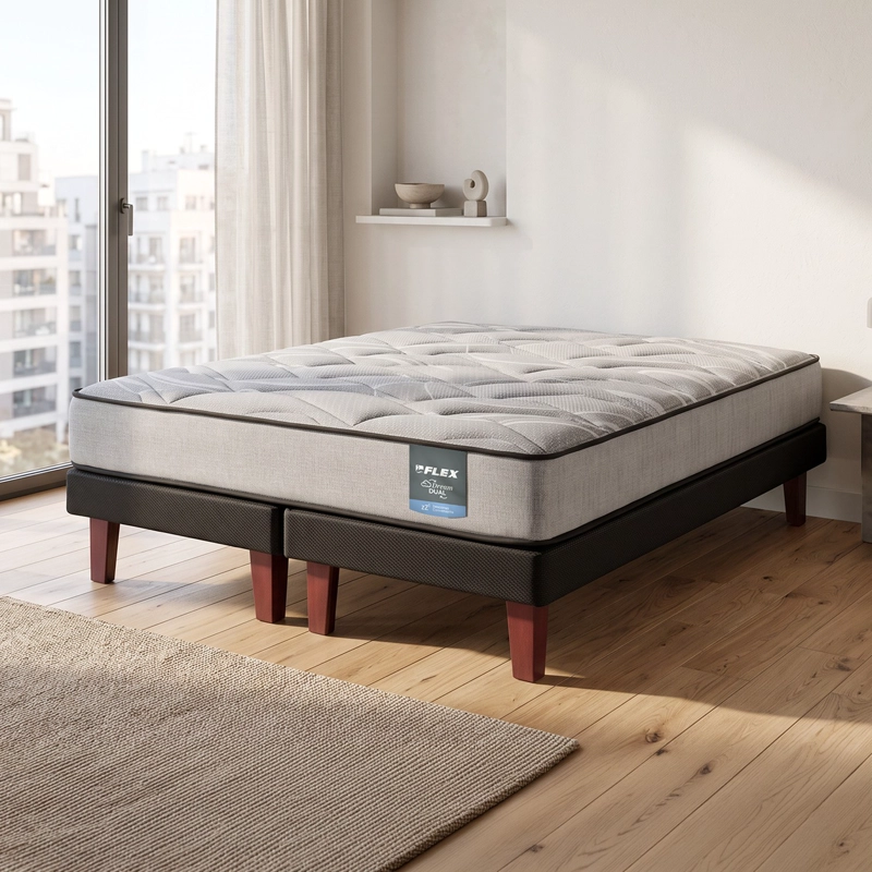 CAMA EUROPEA DREAM DUAL 2 PLAZAS BOX 150X200 FLEX - 6