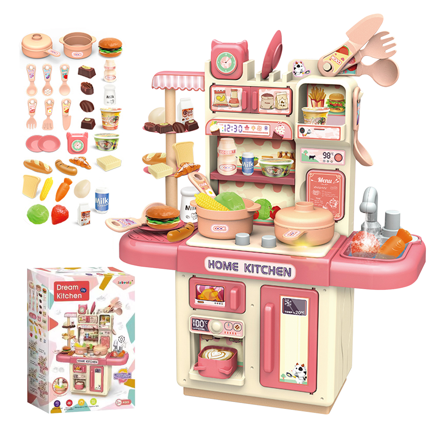 COCINA DE JUGUETE KITCHEN 32PCS JUEGO DE NIÑAS NIÑOS - 1