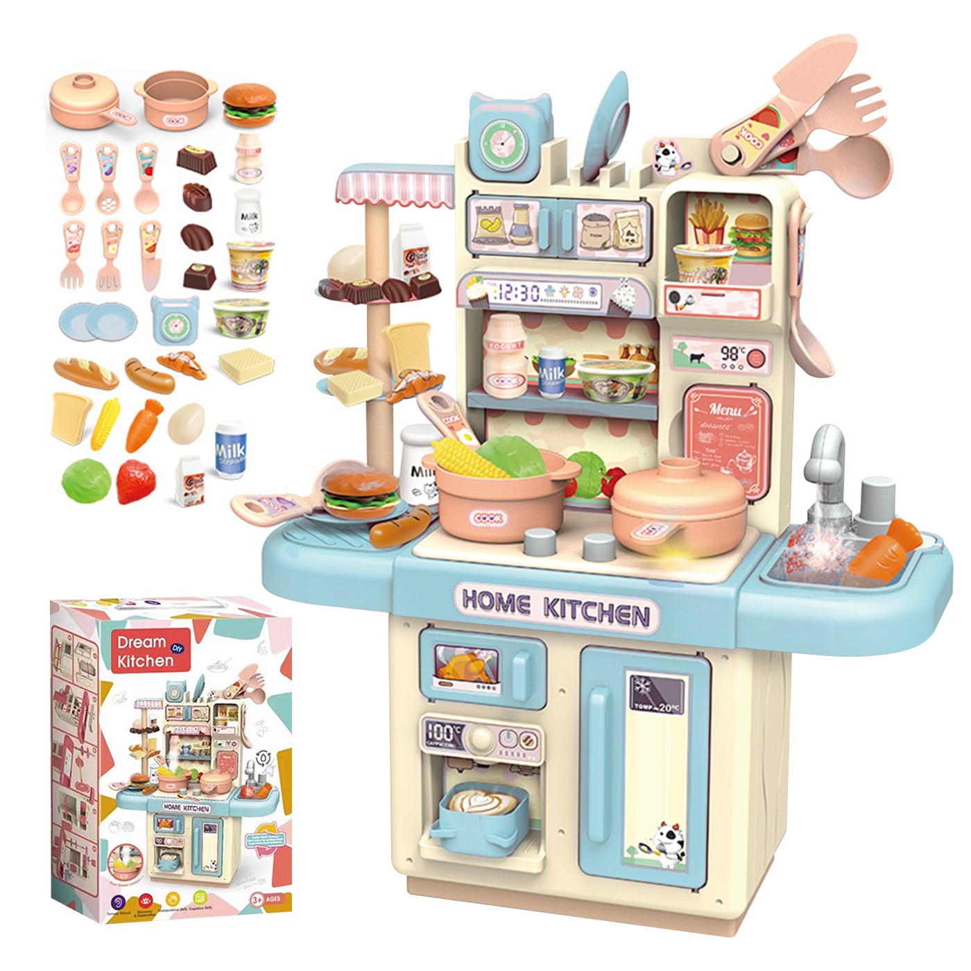 COCINA DE JUGUETE KITCHEN 32PCS JUEGO DE NIÑAS NIÑOS - 1