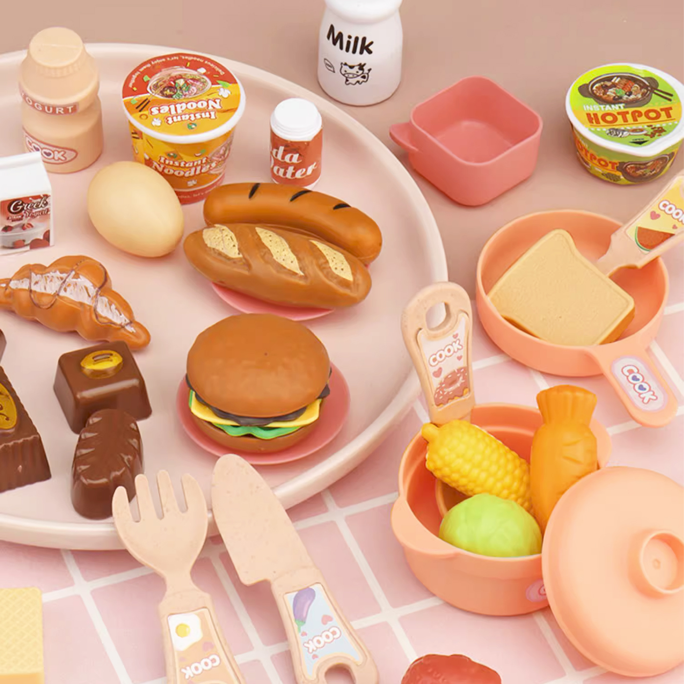 COCINA DE JUGUETE KITCHEN 32PCS JUEGO DE NIÑAS NIÑOS - 4