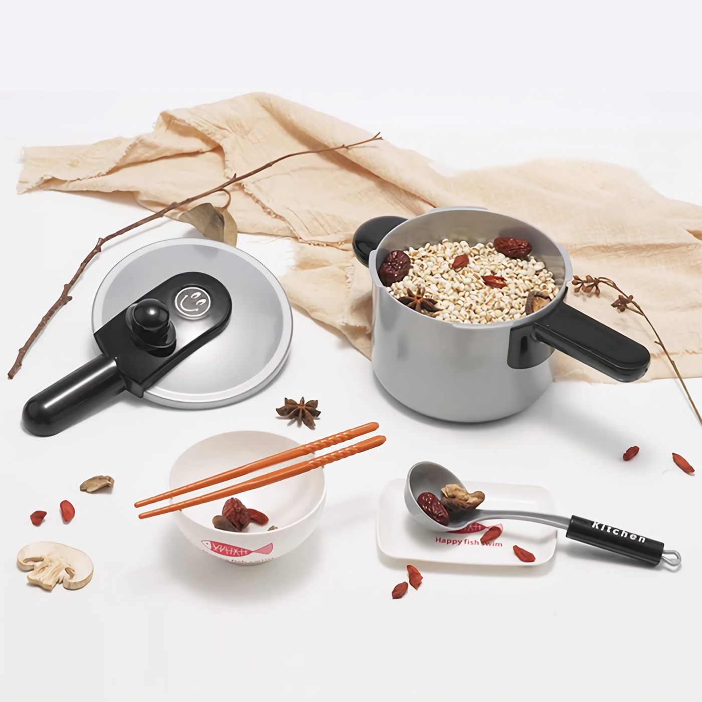 SET DE COCINA DE JUGUETE 36PCS NIÑOS JUEGO DE MINI CHEF - 5