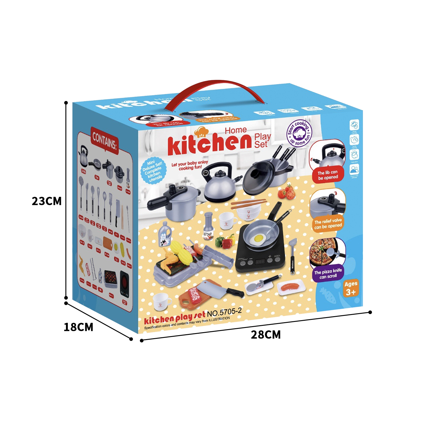 SET DE COCINA DE JUGUETE 36PCS NIÑOS JUEGO DE MINI CHEF - 6