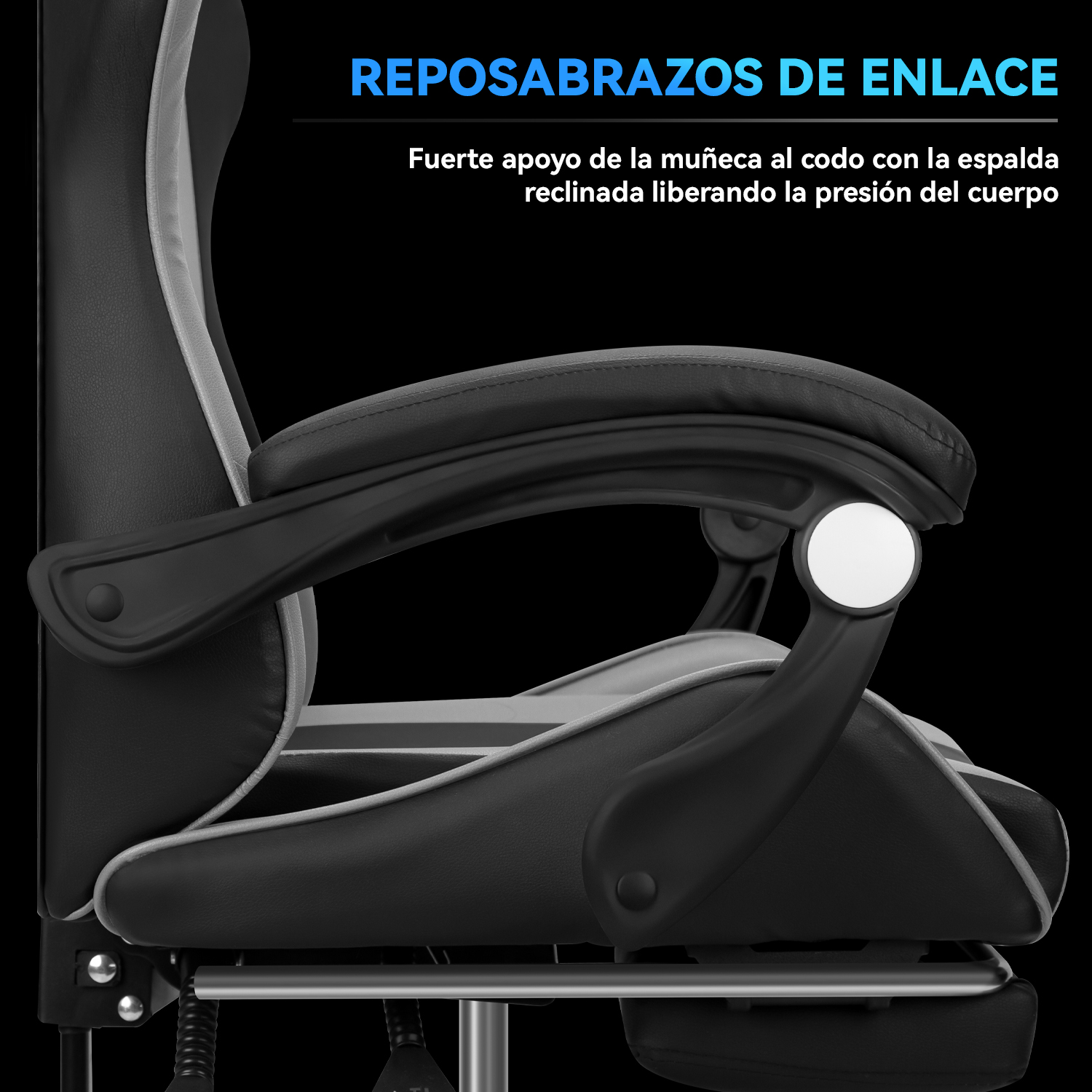 SILLA GAMER PROFESIONAL GX2000 CON REPOSAPIÉS - 5
