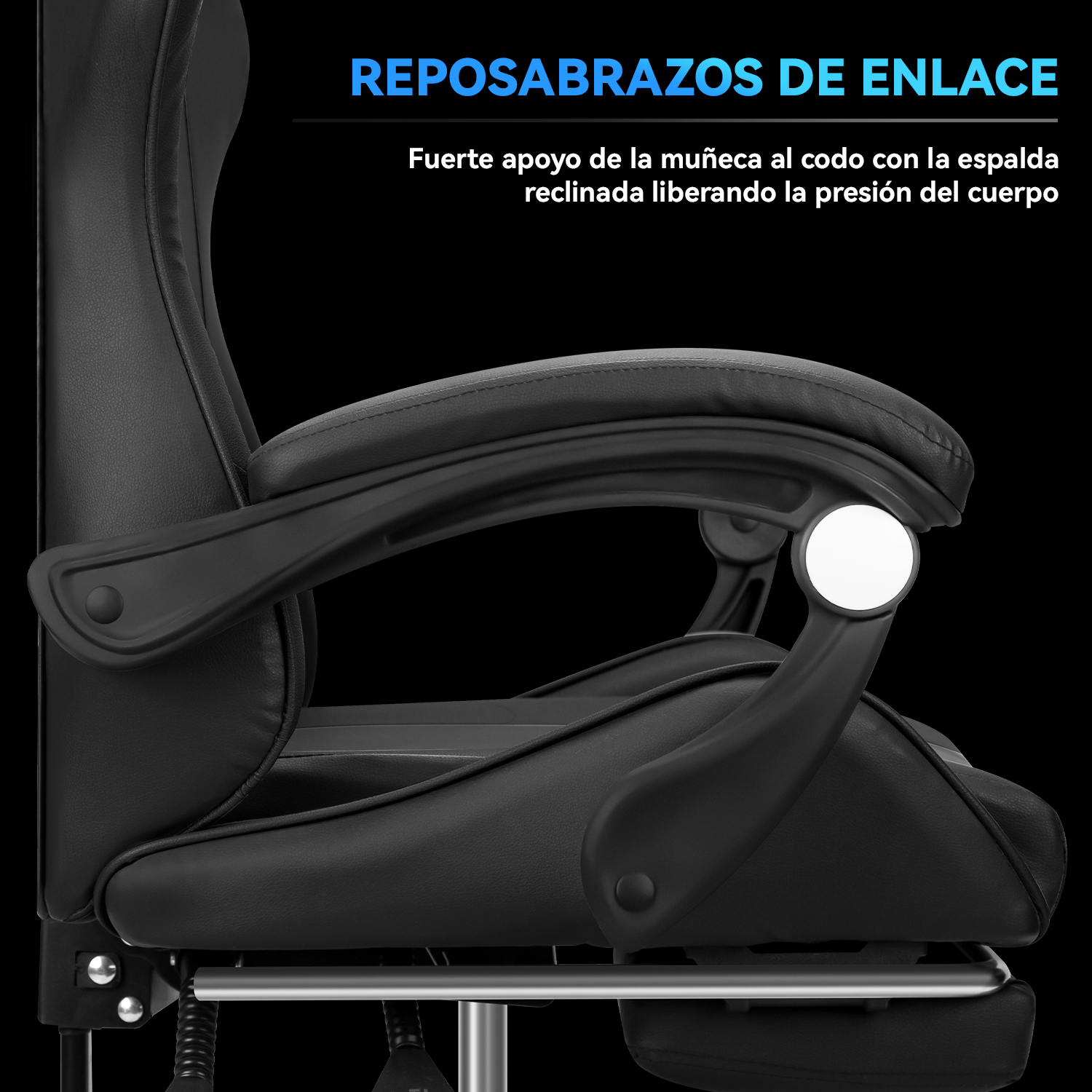 SILLA GAMER PROFESIONAL GX2000 CON REPOSAPIÉS - 5