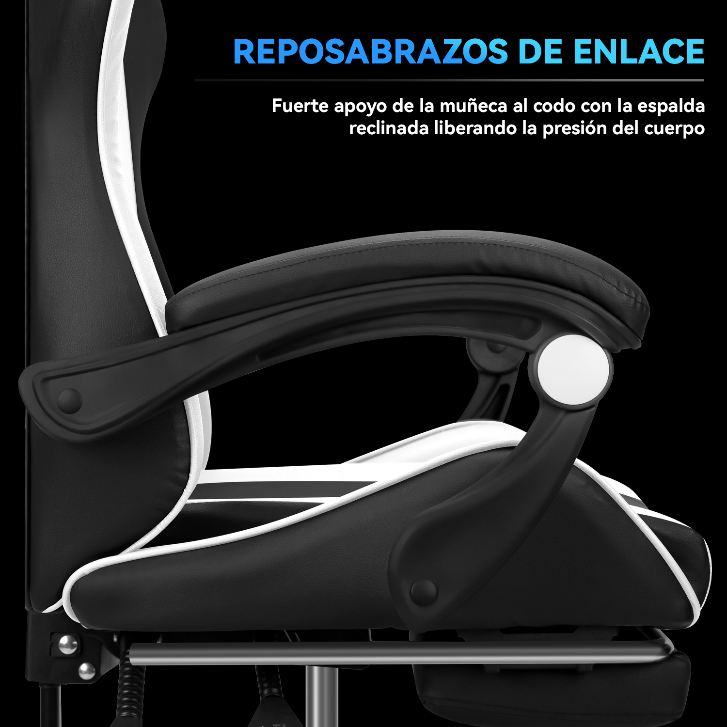 SILLA GAMER PROFESIONAL GX2000 CON REPOSAPIÉS - 5