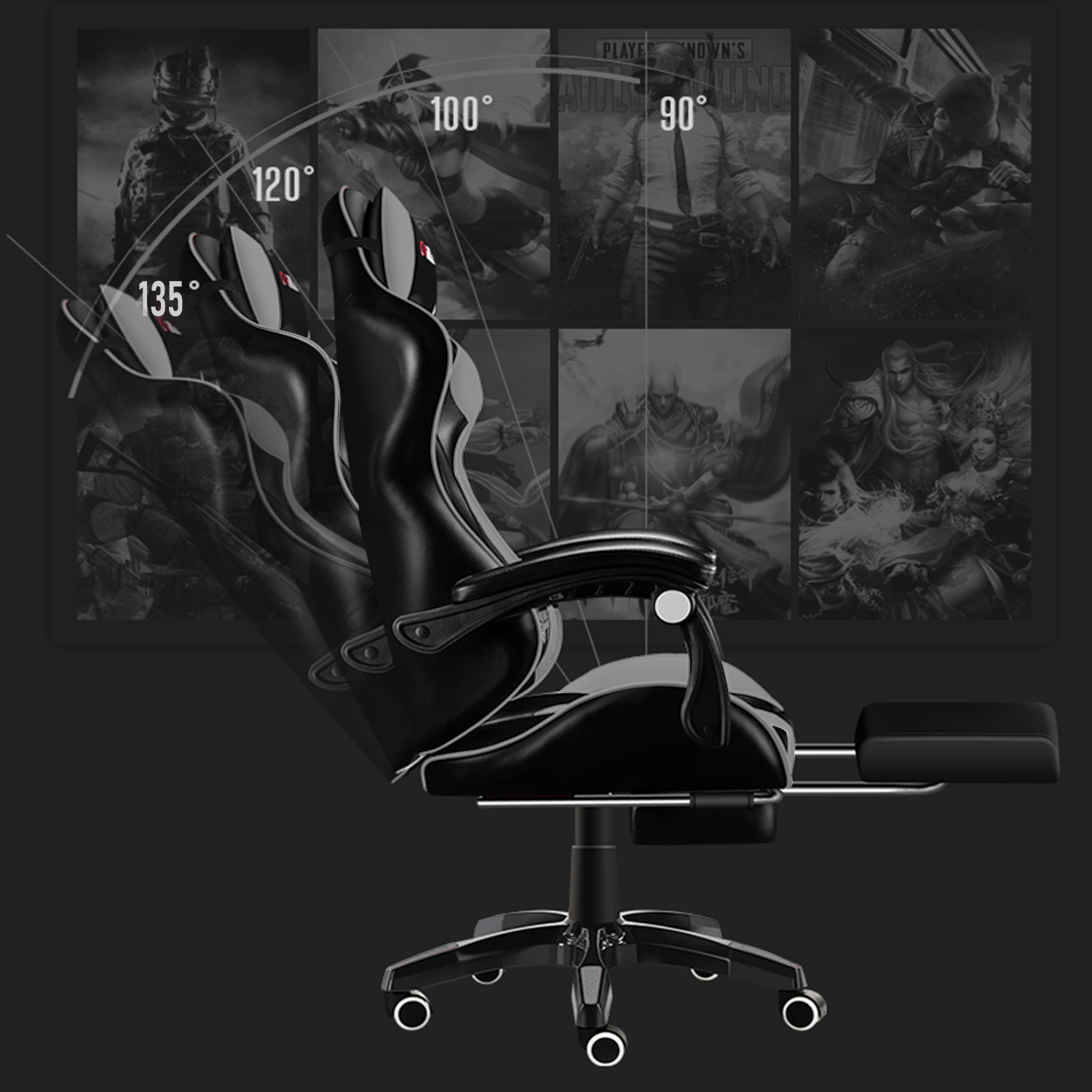 SILLA GAMER PROFESIONAL GX2000 CON REPOSAPIÉS - 6