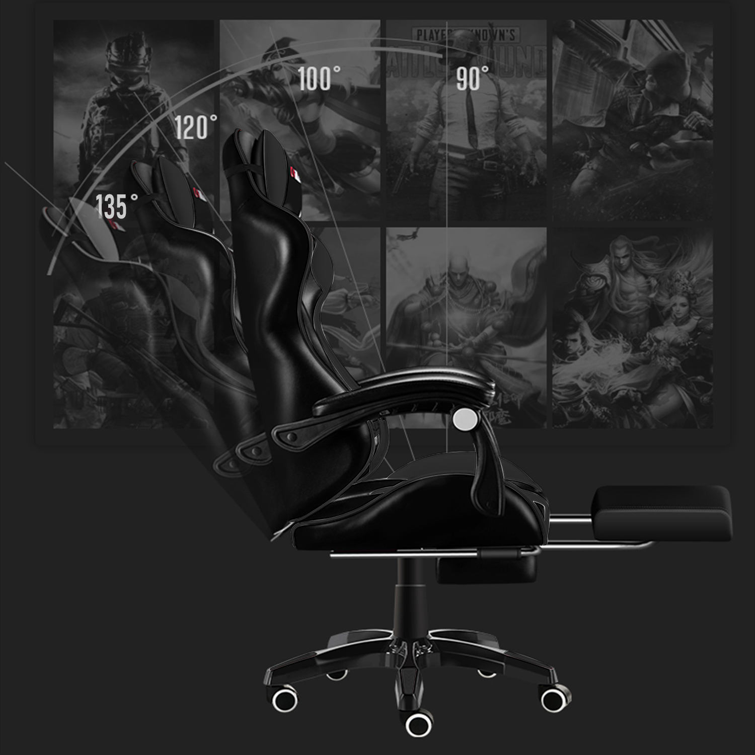 SILLA GAMER PROFESIONAL GX2000 CON REPOSAPIÉS - 6
