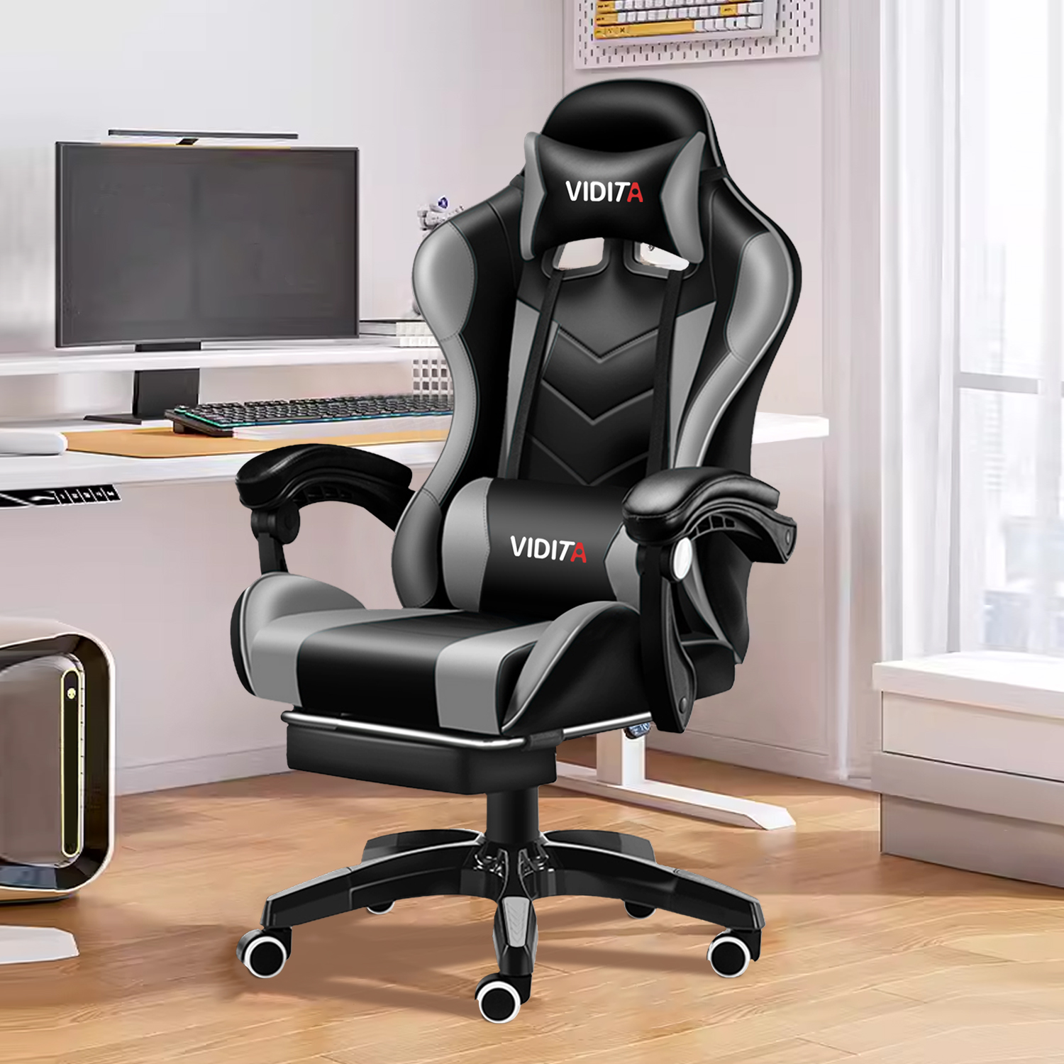 SILLA GAMER PROFESIONAL GX2000 CON REPOSAPIÉS - 7