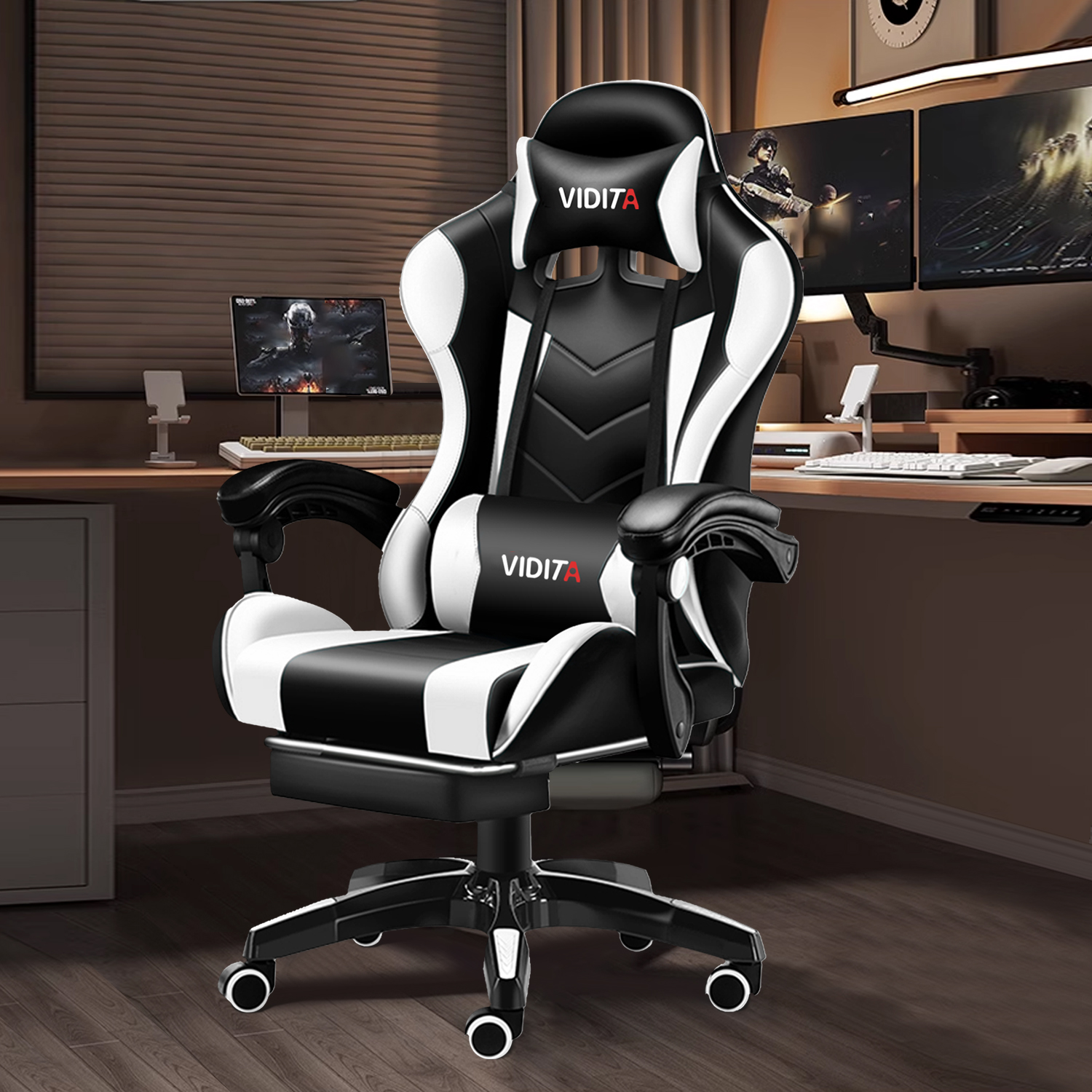SILLA GAMER PROFESIONAL GX2000 CON REPOSAPIÉS - 7