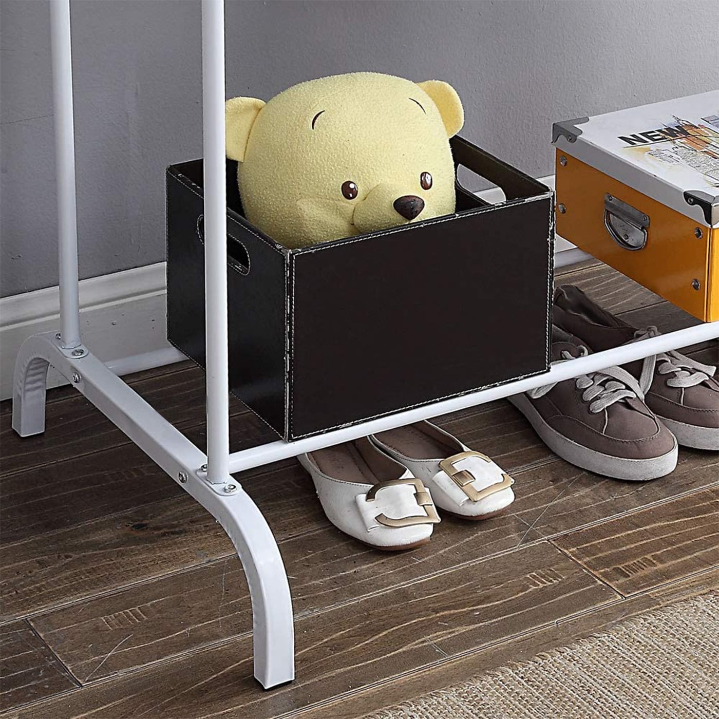 PERCHERO ORGANIZADOR COLGANTE DE ROPA DOBLE BARRA METÁLICO - 5