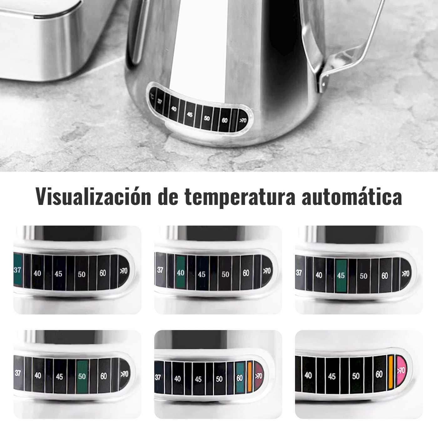 JARRA ESPUMA DE LECHE PARA TEXTURIZAR 600ML - 4