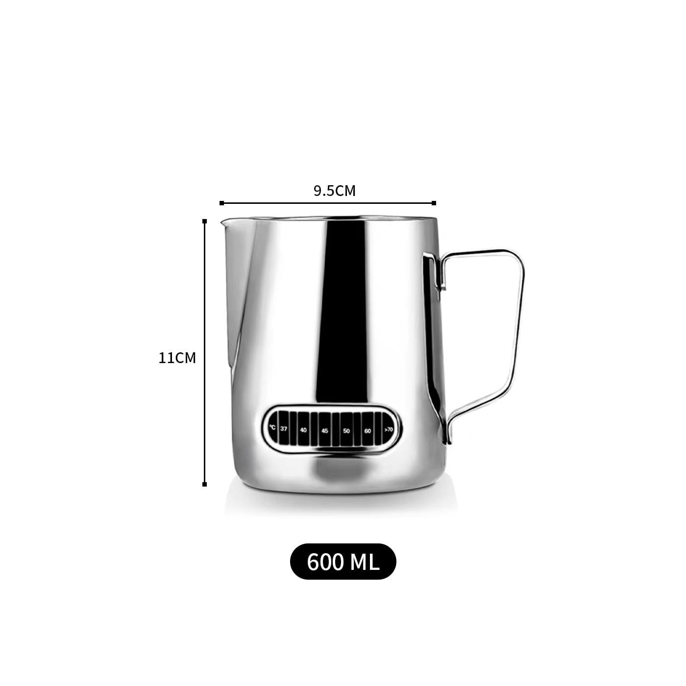 JARRA ESPUMA DE LECHE PARA TEXTURIZAR 600ML - 8