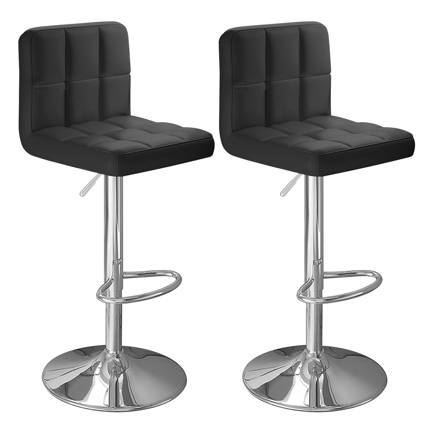 PACK REBONEC 2 SILLA PISO BAR ALTURA REGULABLE TABURETE CON RESPALDO - 1