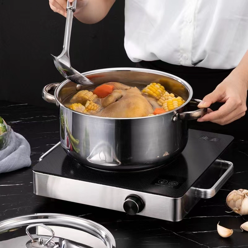 BATERIA DE COCINA CACEROLAS 15 PIEZAS JUEGO DE OLLAS ACERO INOXIDABLE - 7