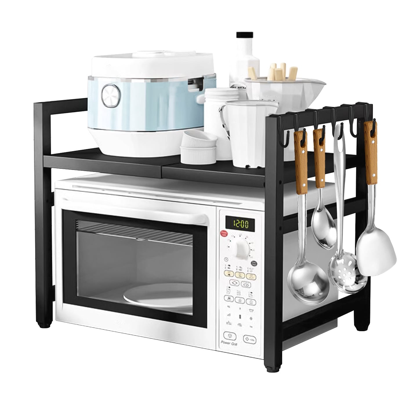RACK ORGANIZADOR ESTANTE REPISA EXTENSIBLE HORNO MICROONDAS - 1