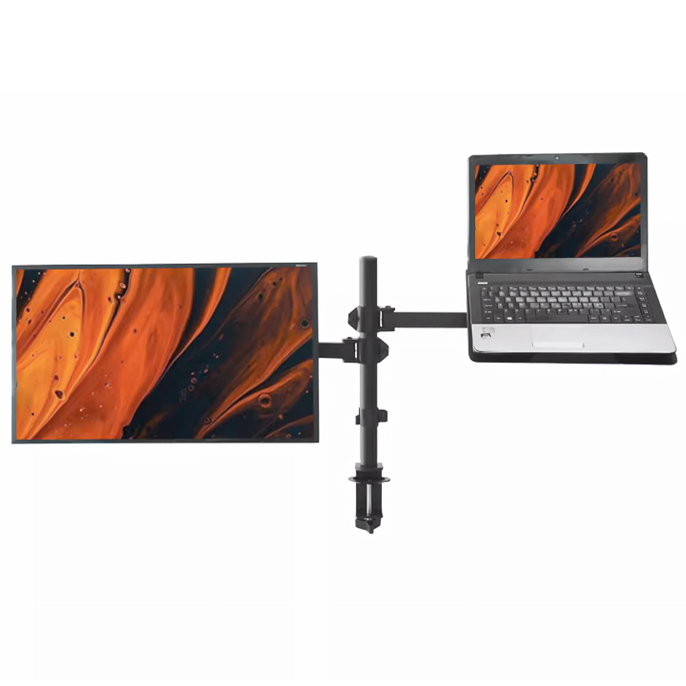 SOPORTE MONITOR Y NOTEBOOK BRAZO ARTICULADO ESCRITORIO GAMER - 1