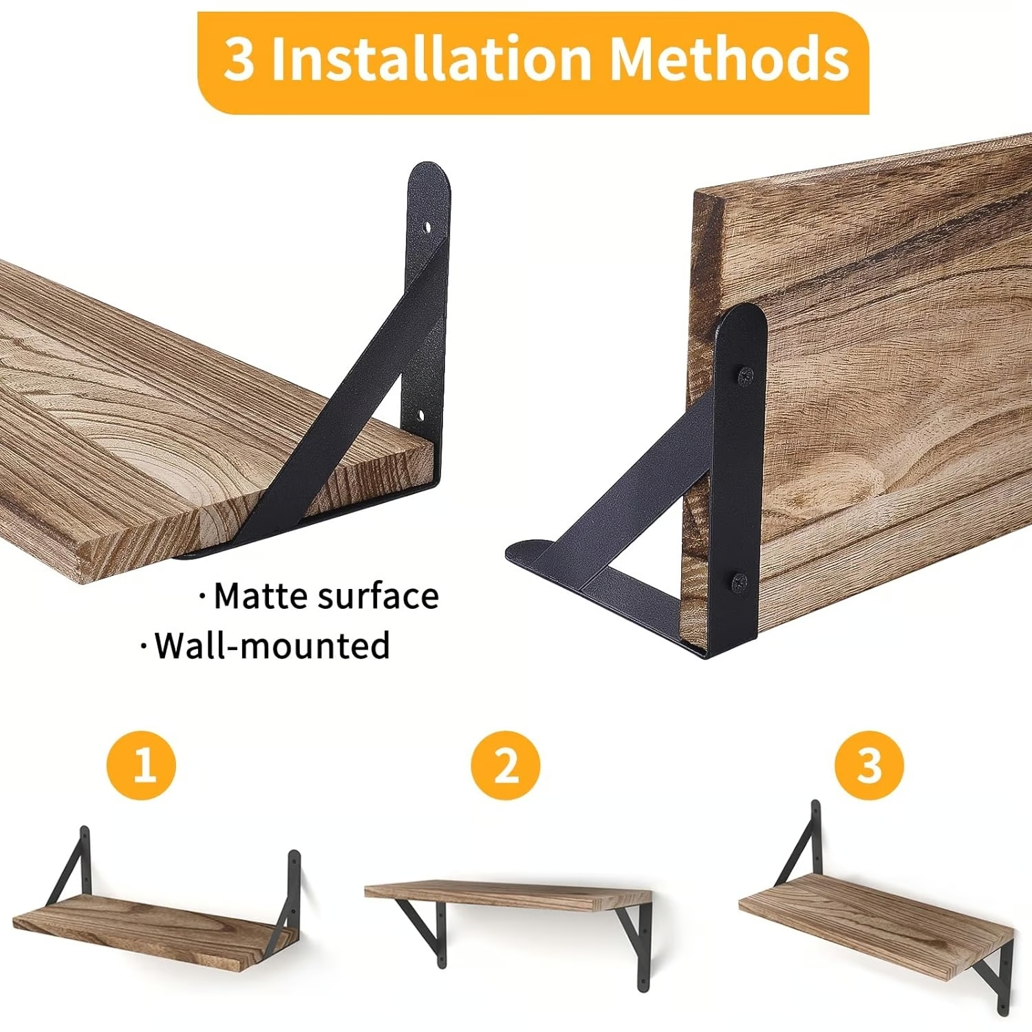 Ripley - REPISAS FLOTANTES DE MADERA PINO MODERNAS KIT X4 MARRÓN