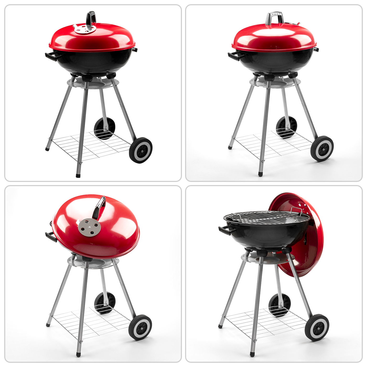 PARRILLA MÓVIL REDONDA A CARBON PARA ASADOS 46CMS - 6