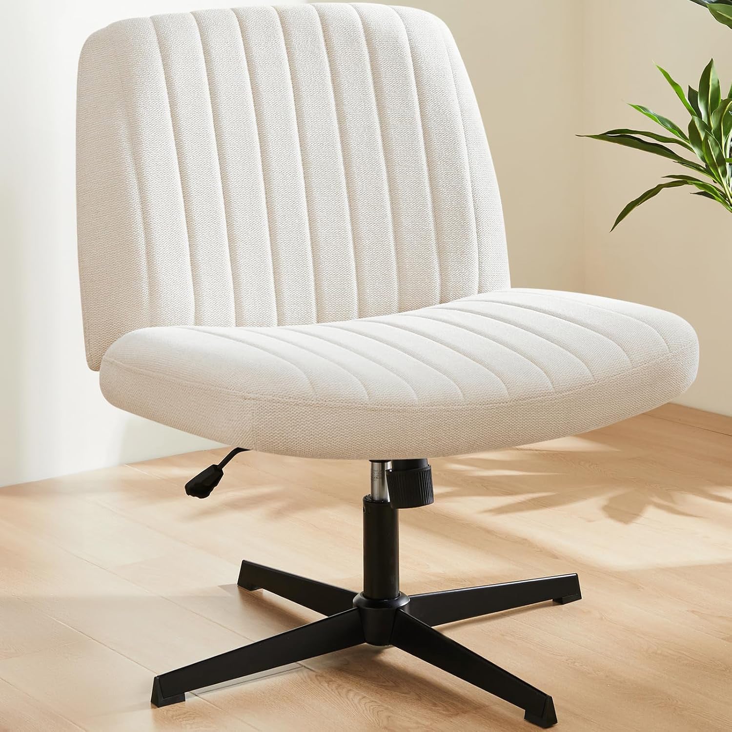 SILLA DE ESCRITORIO ERGONÓMICA  PARA OFICINA O HOGAR TELA BLANCA - 1