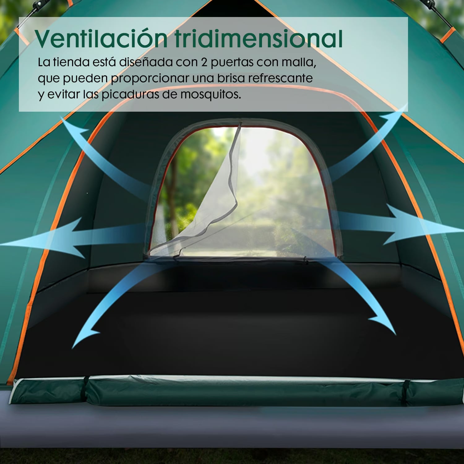 CARPA LIGERA AUTOMÁTICA PARA 4 PERSONAS VENTILACIÓN - 2