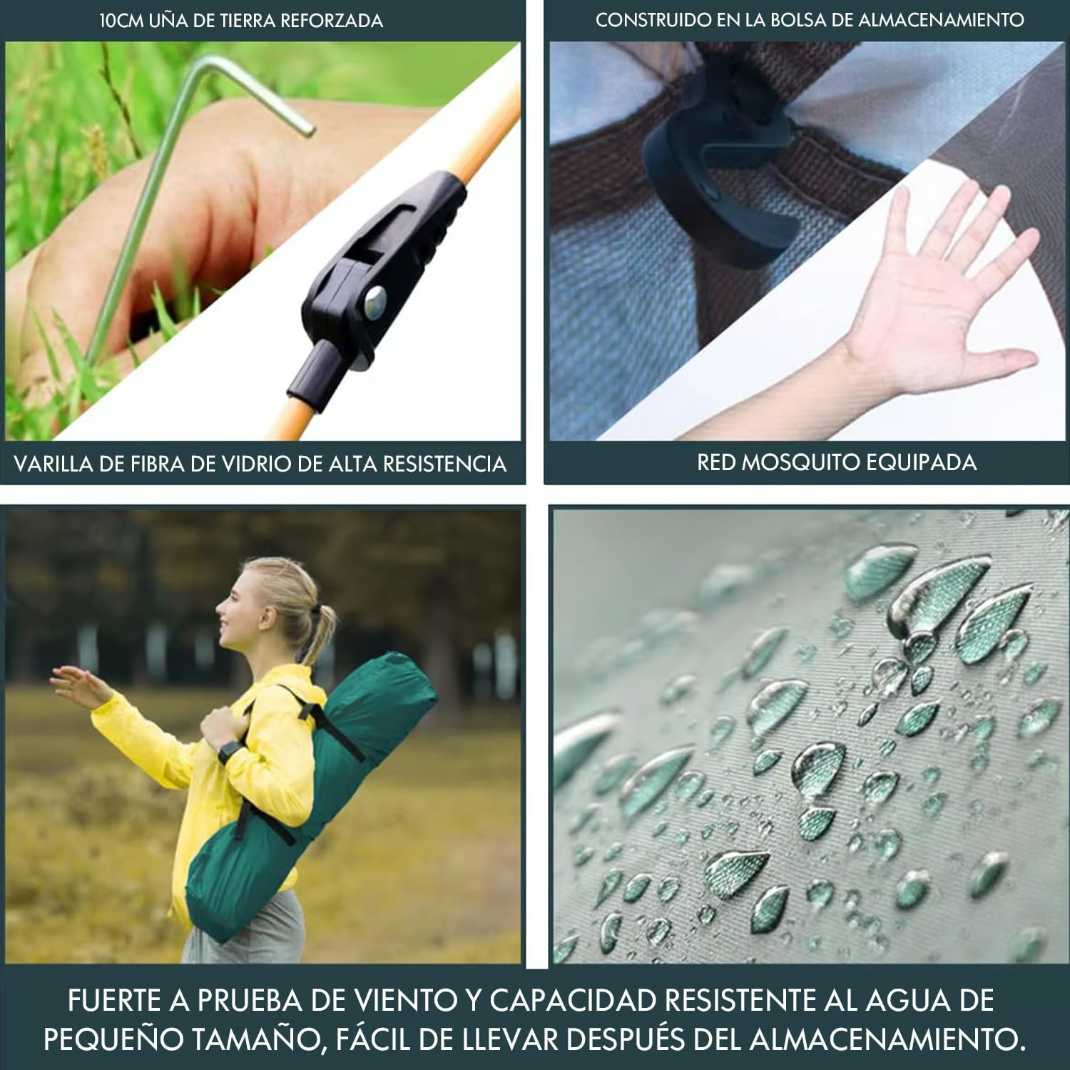 CARPA LIGERA AUTOMÁTICA PARA 4 PERSONAS VENTILACIÓN - 5