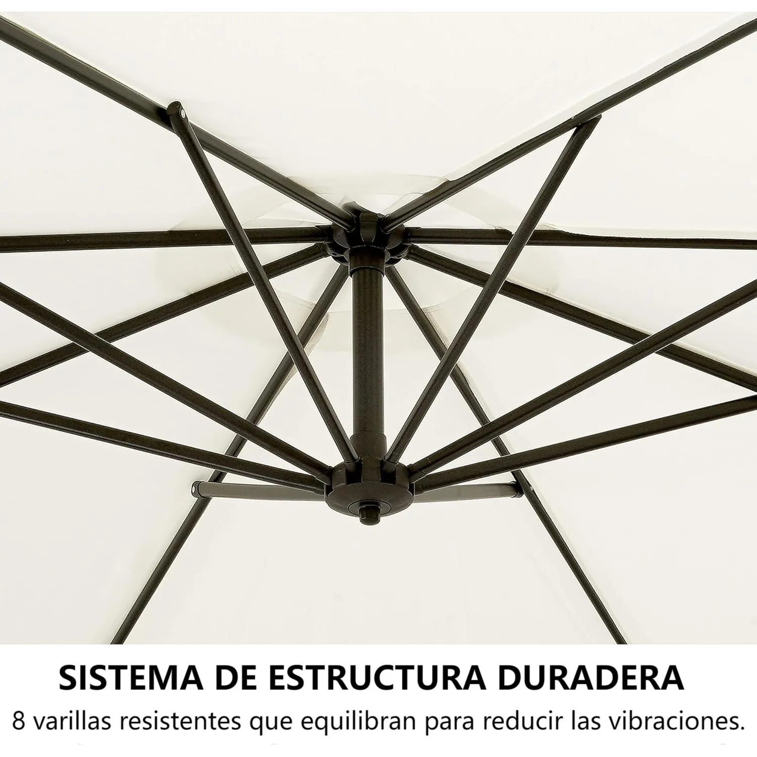 QUITASOL LATERAL 3 MT AJUSTABLE Y IMPERMEABLE PARA JARDÍN - 4