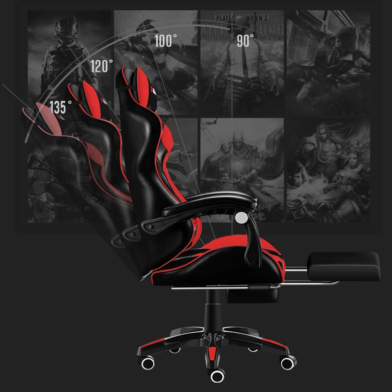 SILLA GAMER PROFESIONAL GX2000 CON REPOSAPIÉS-EN COLOR ROJO - 4