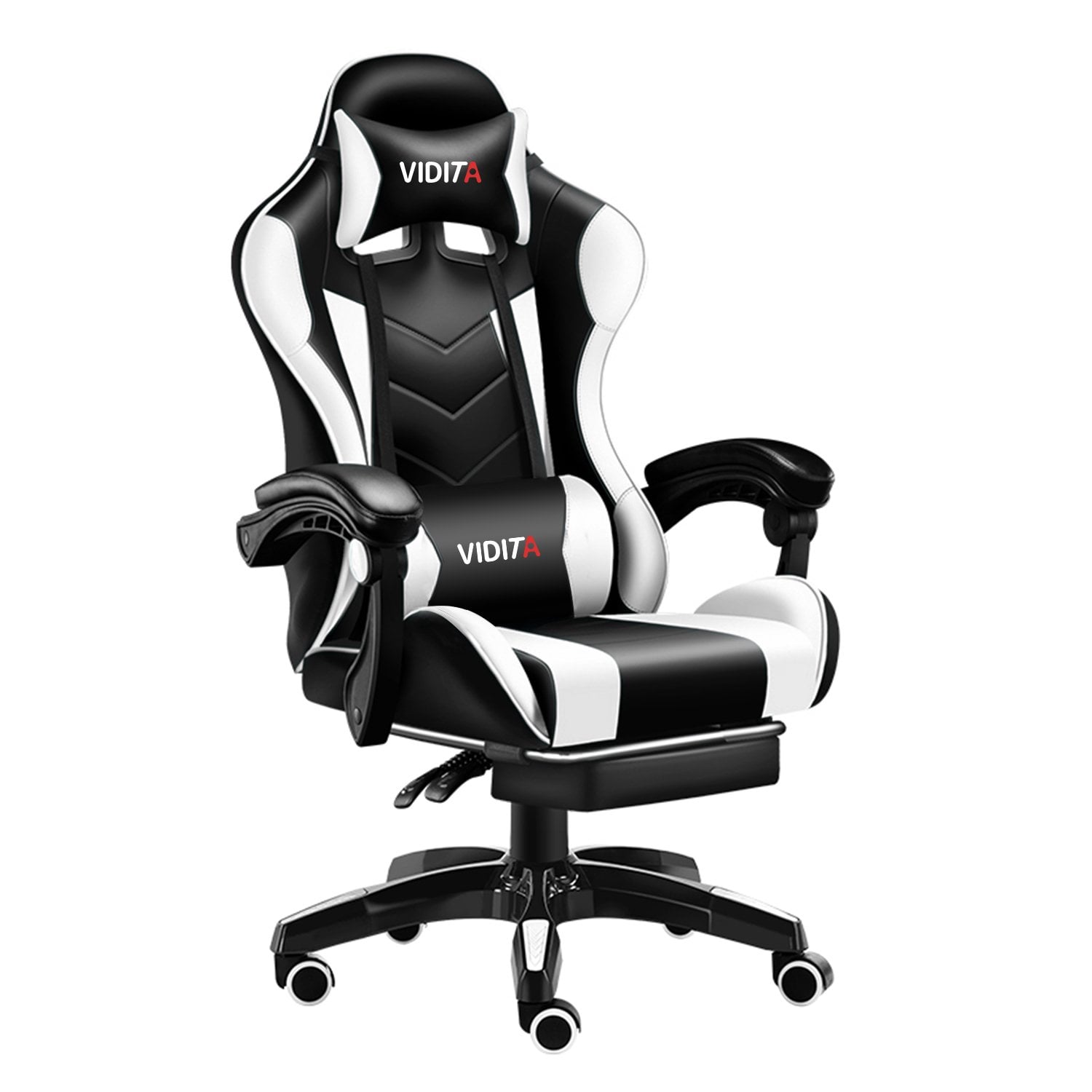 SILLA GAMER PROFESIONAL GX2000 CON REPOSAPIÉS-EN COLOR BLANCO - 1