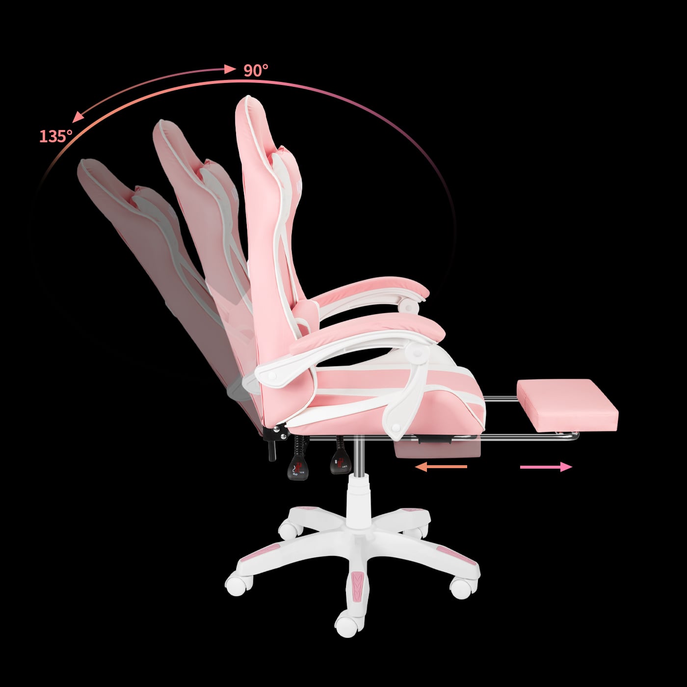 SILLA GAMER PROFESIONAL GX2000 CON REPOSAPIÉS - 6