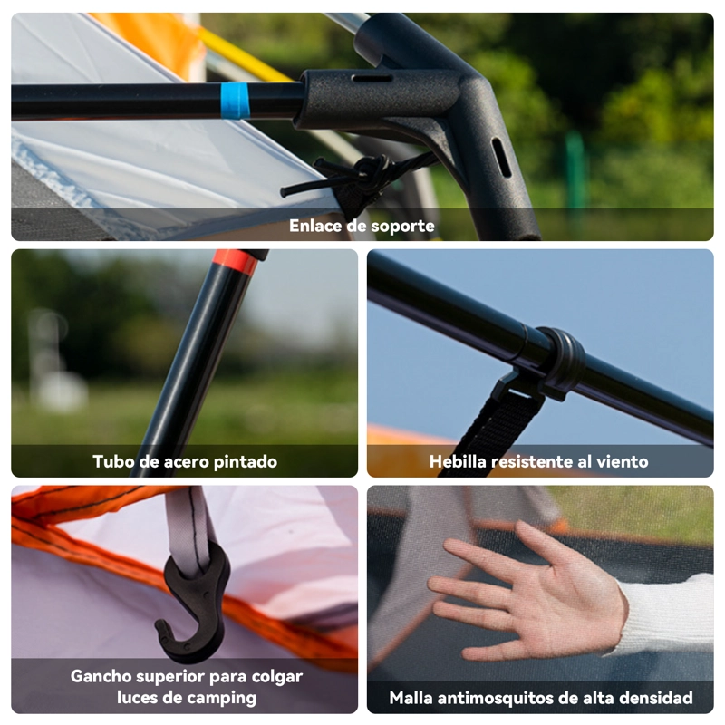 CARPA 10 PERSONAS IMPERMEABLE CON DOBLE CAPA Y VENTILACION - 5