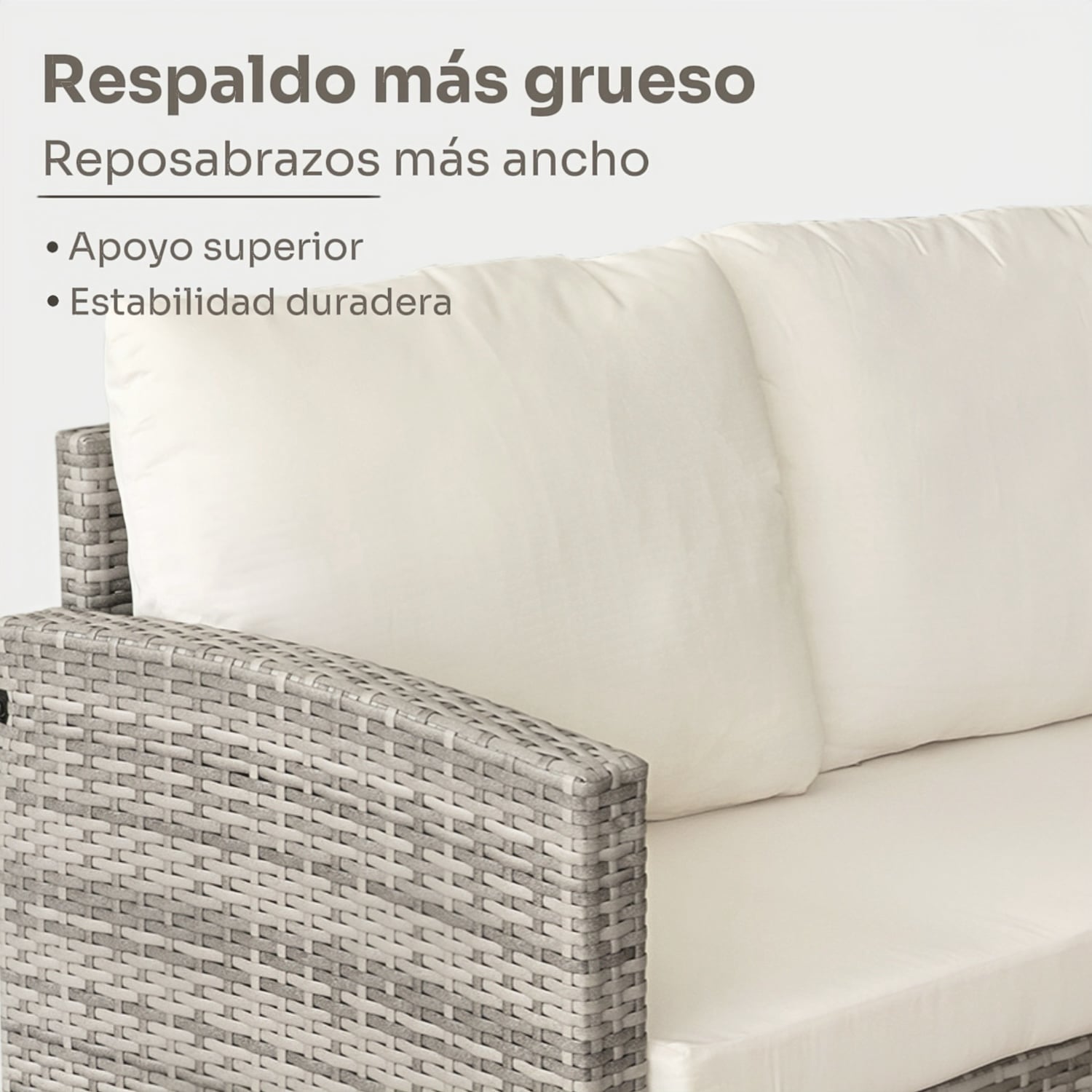 JUEGO DE COMEDOR DE TERRAZA RIVIERA 9 PERSONAS - BEIGE/GRIS - 4