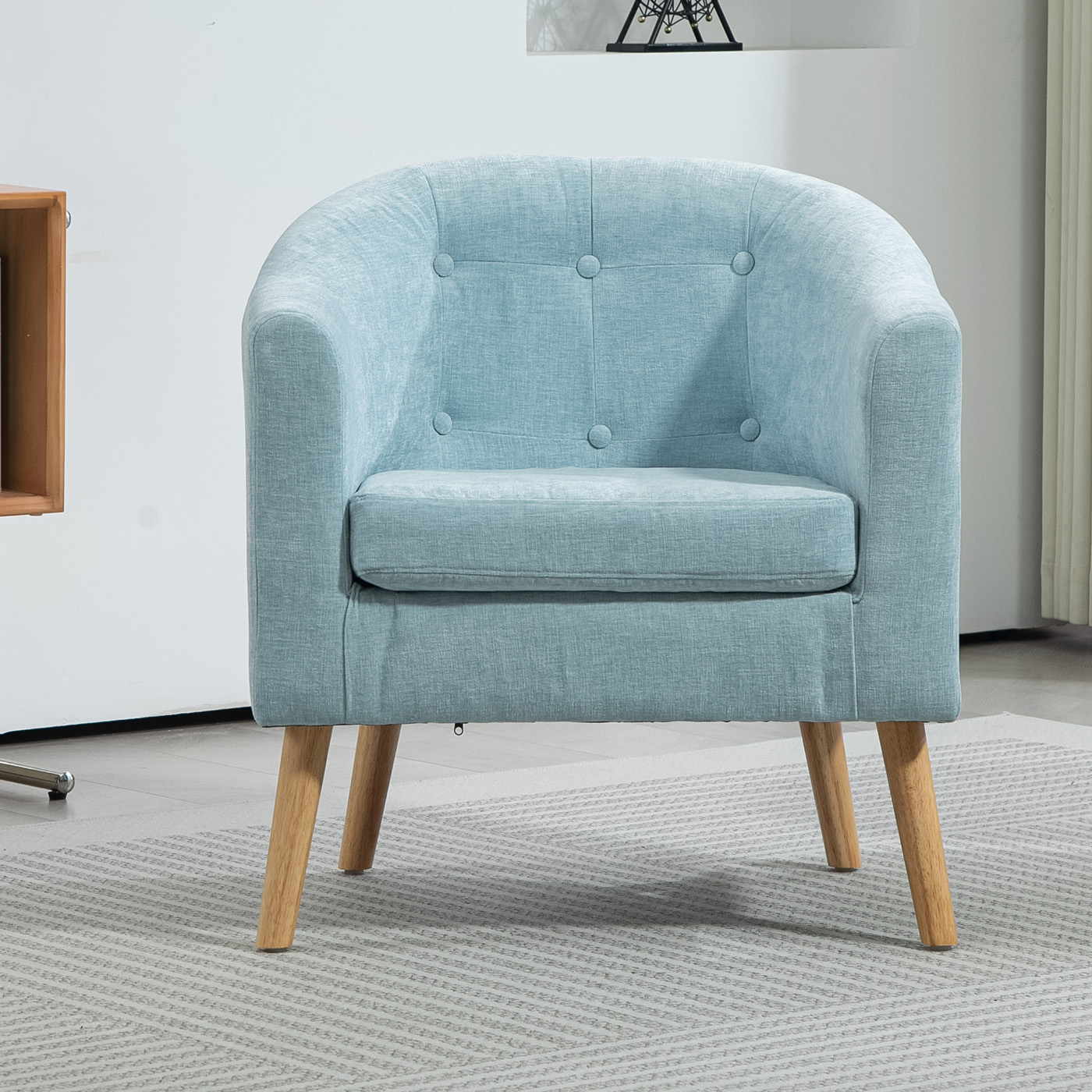 POLTRONA 70X60X77CM PARA DORMITORIO APARTAMENTO OFICINA AZUL - 2