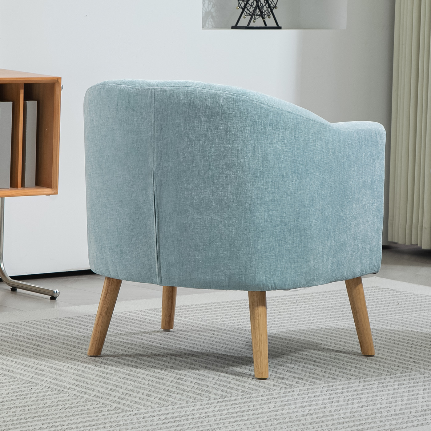 POLTRONA 70X60X77CM PARA DORMITORIO APARTAMENTO OFICINA AZUL - 5