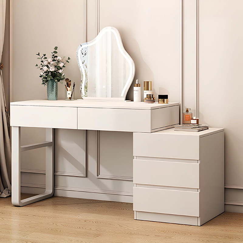 TOCADOR ESPEJO CON LUZ (100-130) X 40 X 75CM BLANCO - 2