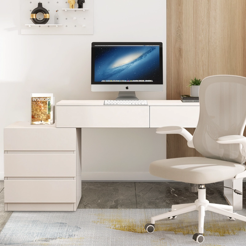TOCADOR ESPEJO CON LUZ (100-130) X 40 X 75CM BLANCO - 4