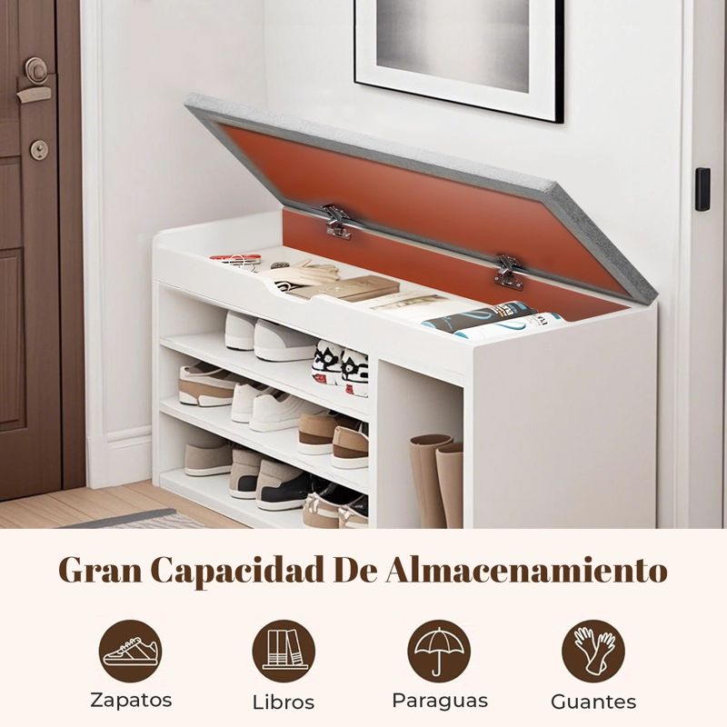 ZAPATERO ORGANIZADOR CON ASIENTO 3 NIVELES - 3