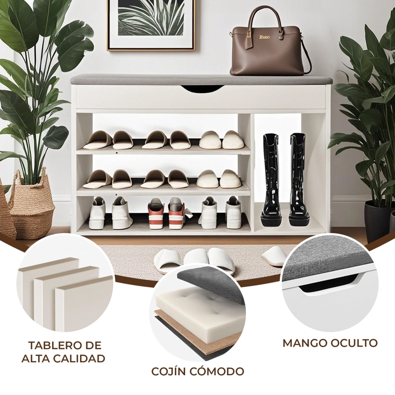 ZAPATERO ORGANIZADOR CON ASIENTO 3 NIVELES - 6