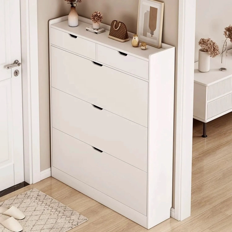 ZAPATERO ORGANIZADOR CON 3 PUERTAS Y 2 CAJONES, CAPACIDAD 12 PARES - 1