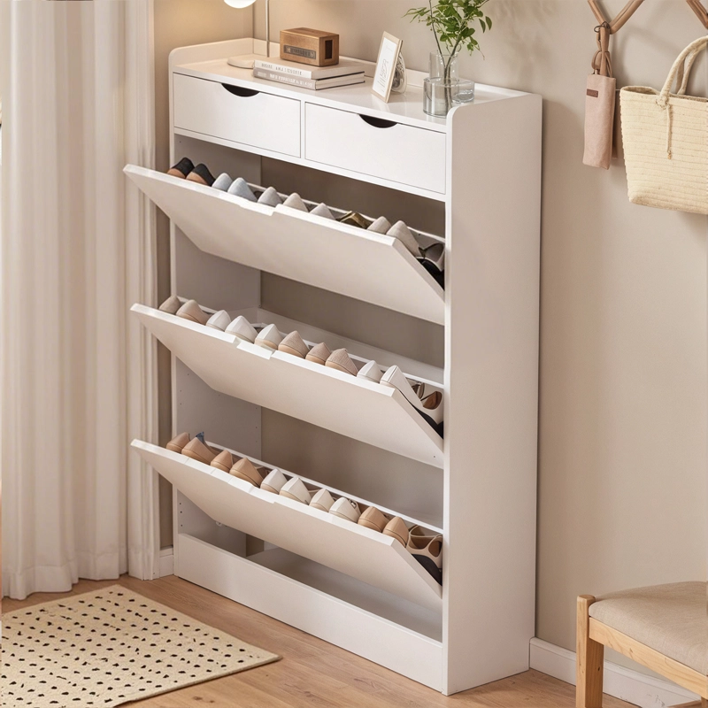 ZAPATERO ORGANIZADOR CON 3 PUERTAS Y 2 CAJONES, CAPACIDAD 12 PARES - 2