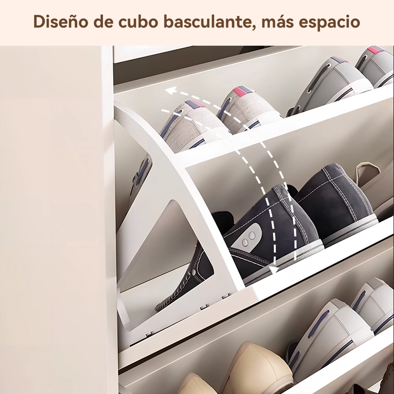 ZAPATERO ORGANIZADOR CON 3 PUERTAS Y 2 FILAS,CAPACIDAD 18 PARES - 5