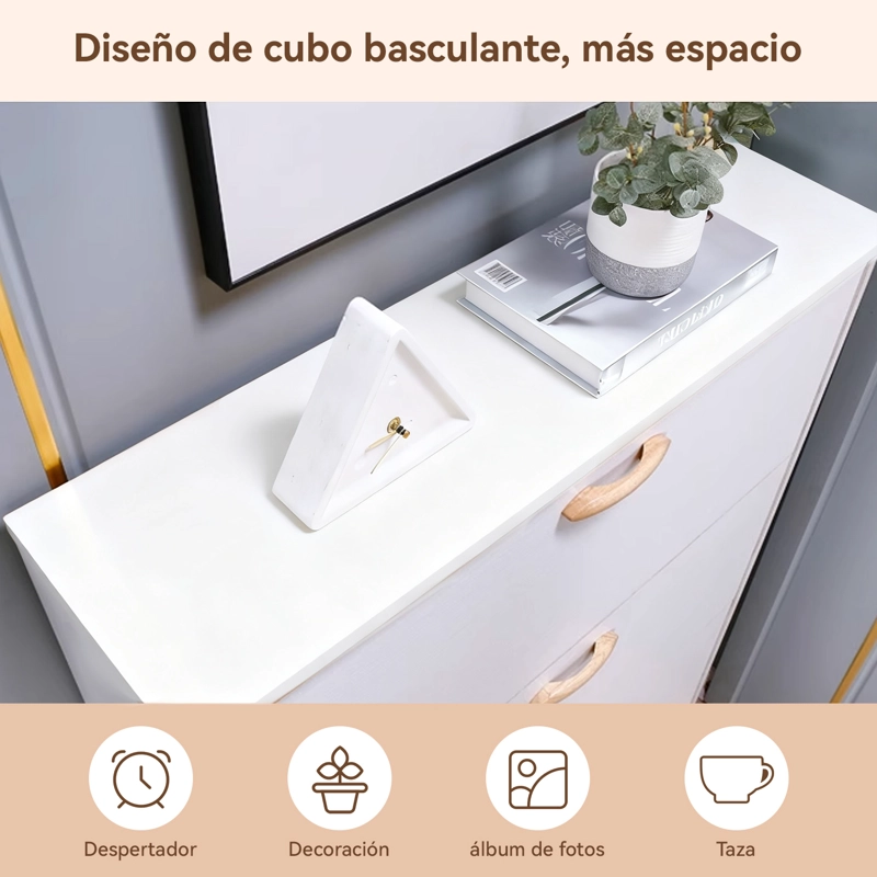 ZAPATERO ORGANIZADOR CON 3 PUERTAS Y 2 FILAS,CAPACIDAD 18 PARES - 6