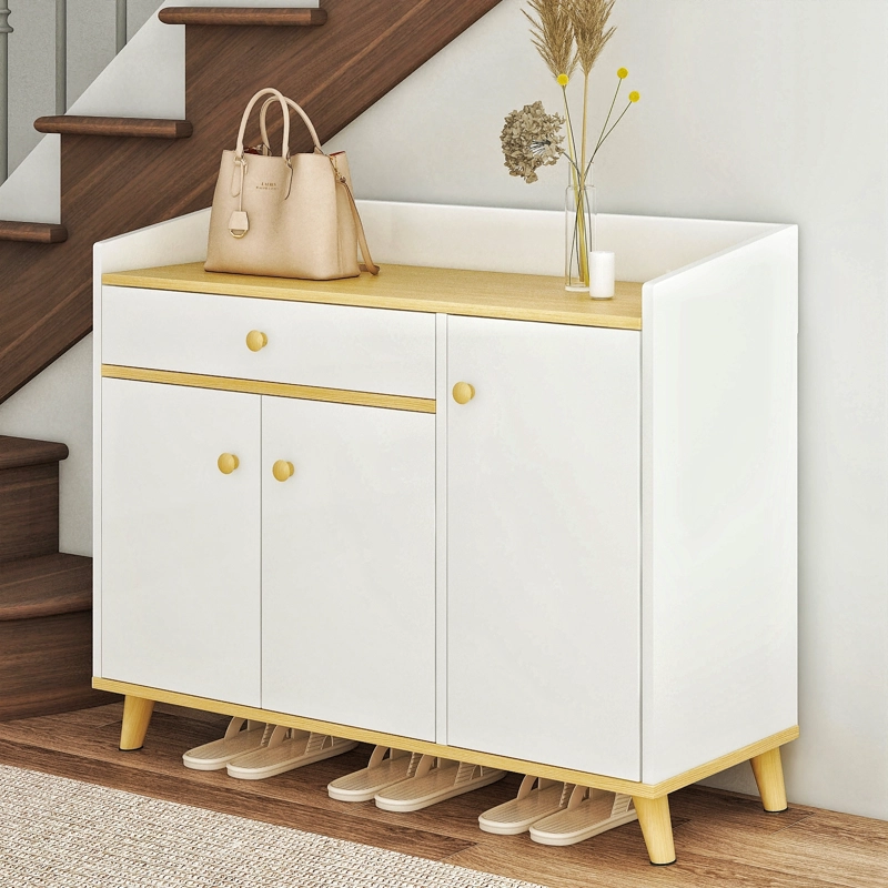 ZAPATERO ORGANIZADOR CON 3 PUERTA Y CAJON 90X30X84 CM - 3