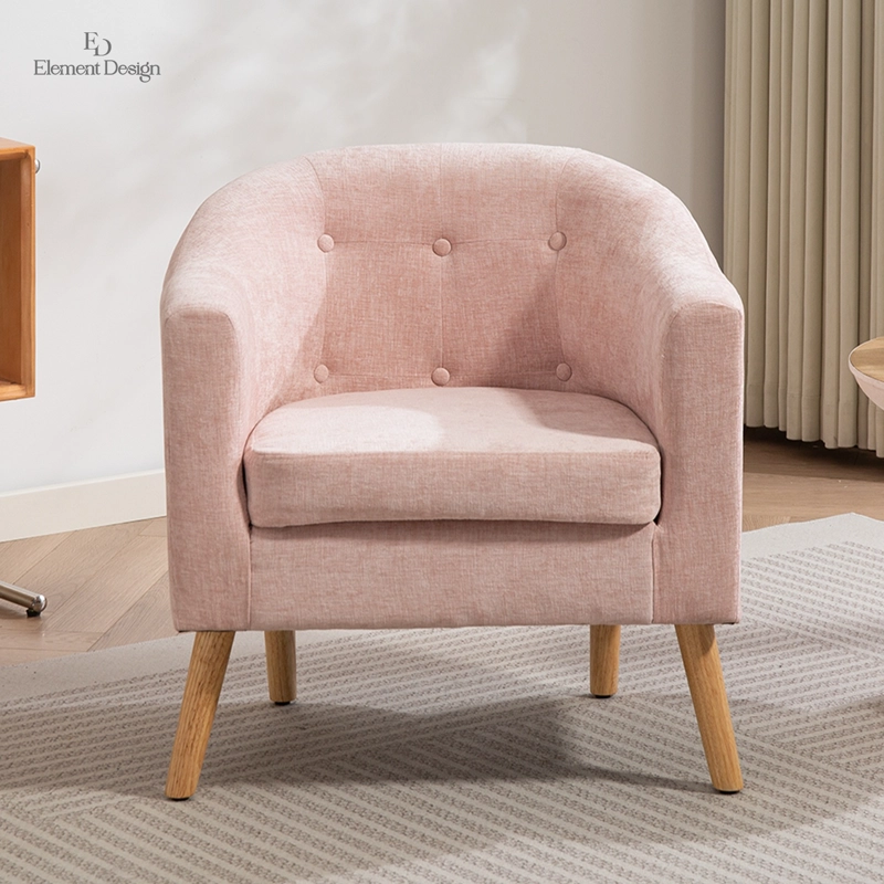 POLTRONA 70X60X77CM PARA DORMITORIO APARTAMENTO OFICINA ROSA - 4